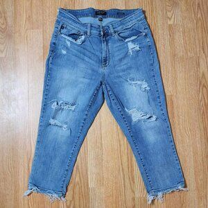 Judy Blue Distressed Denim Capri